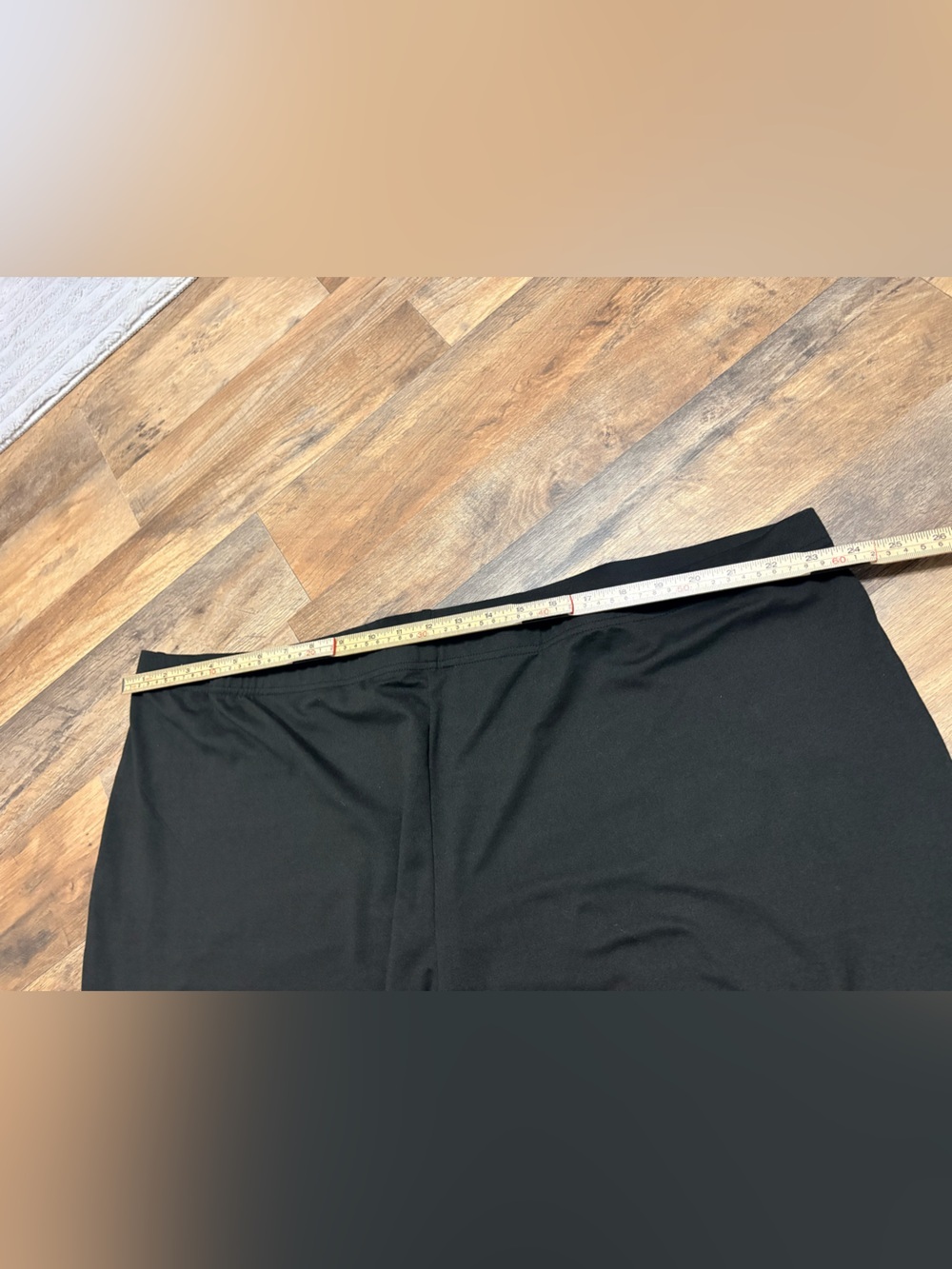 SHEIN Curve Black Cropped Leggings Button Detail Hem Stretch Size 7XL - Picture 6 of 7